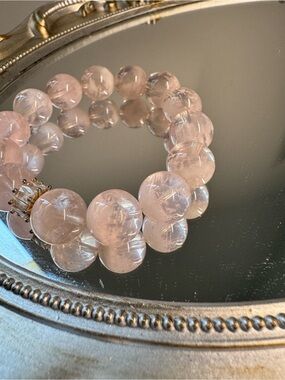 Highest Grade Rare Pink Snowflake Scenic Quartz Bracelet